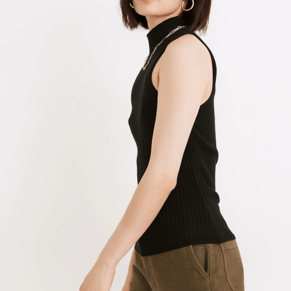 NWT Madewell Pearson Mockneck Sweater Tank - Picture 4 of 10